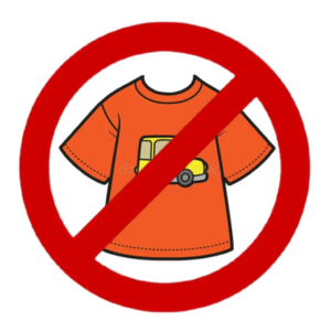 Règle - Pas de t-shirt