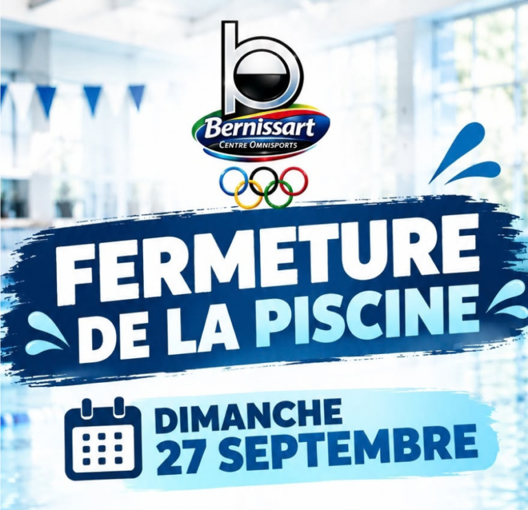 Fermeture de la piscine le dimanche 27 septembre 2026